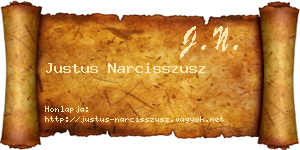 Justus Narcisszusz névjegykártya